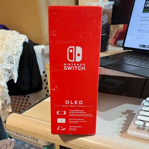 Nintendo Switch OLED Console - Red and White